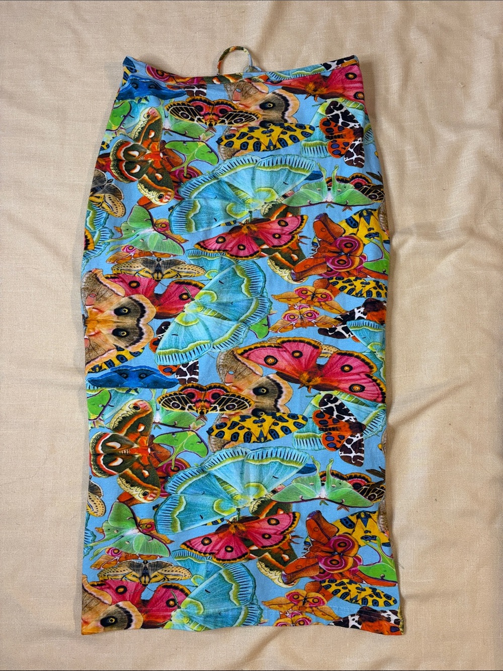Vibrant Blue Butterfly-Print Swim Sarong - Picture 4 of 4